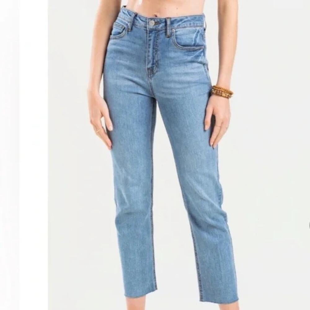 NWT Harper Heritage Core Vintage High Rise Straight Jeans Blue Cropped Size 26